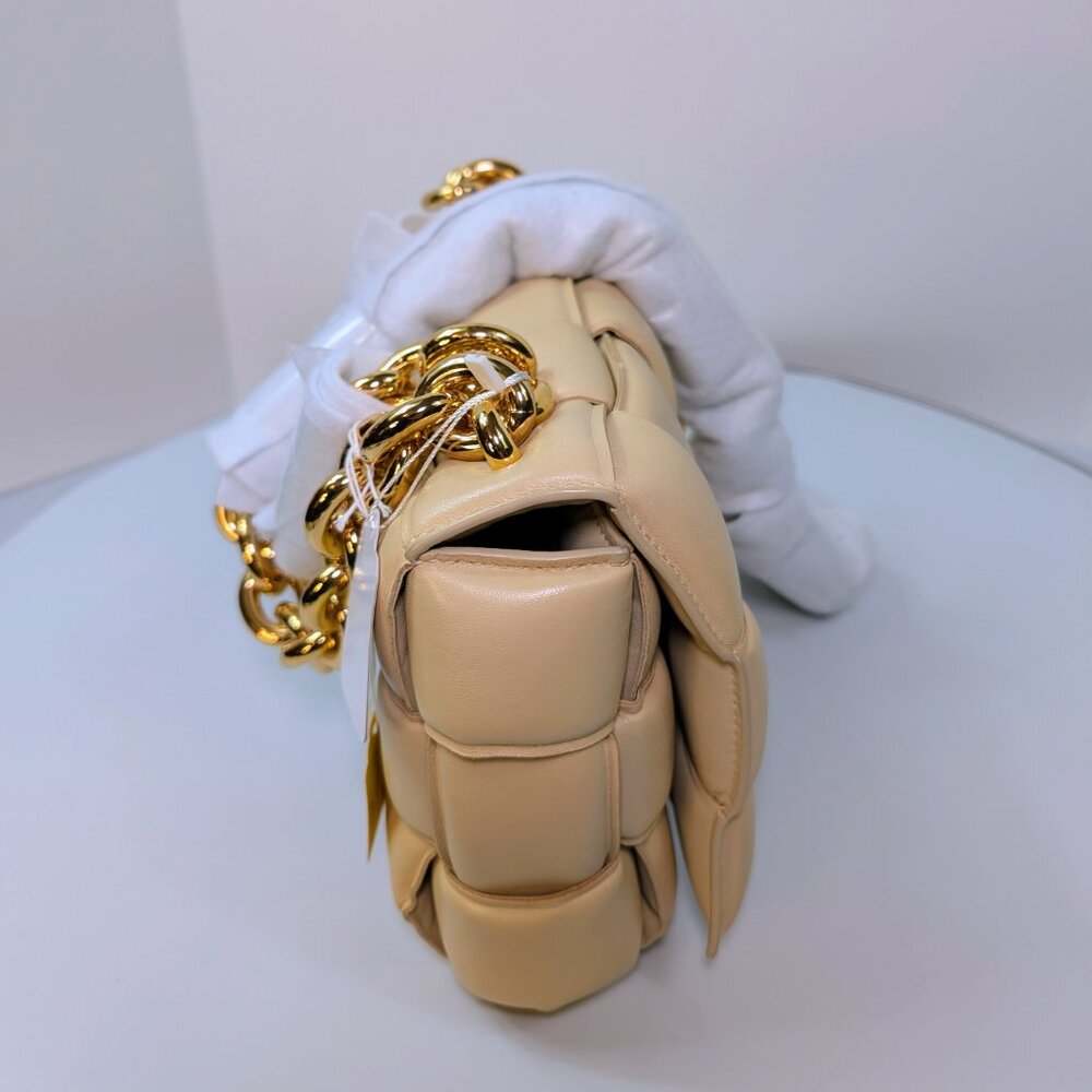 Bottega Veneta Cream Lambskin “The Chain” Cassette Shoulder Bag - Picture 8 of 15